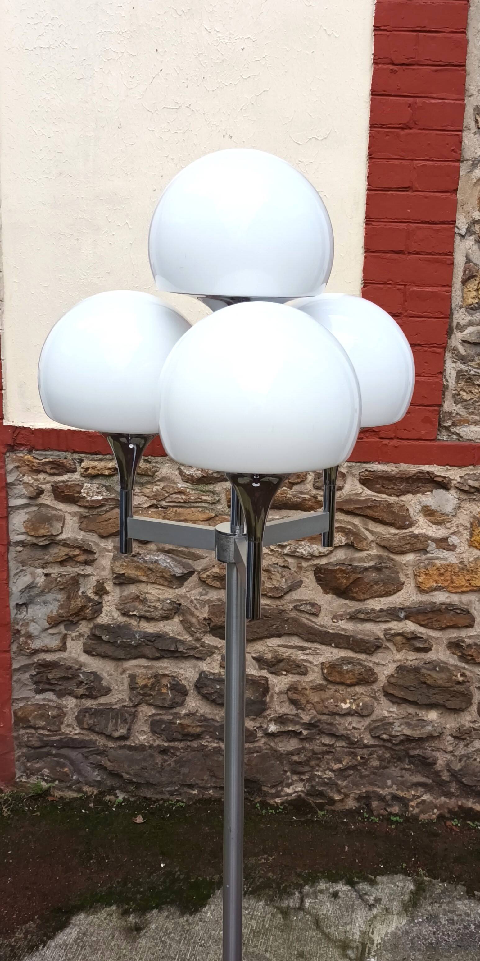 Four-light floor lamp by Gaetano Sciolari, 1970s