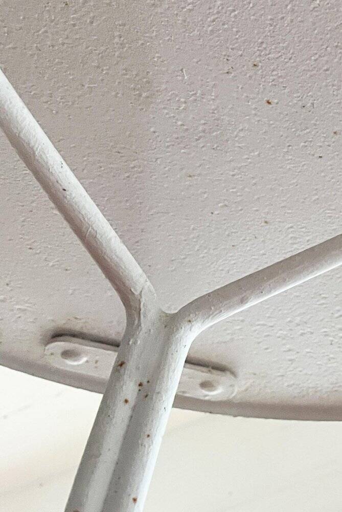 Mid-century minimalist German metal garden table attributed to Mauser Werke Waldeck, 1960s.