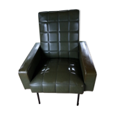 Green skai armchair 1950 1960