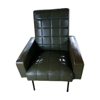 Green skai armchair 1950 1960