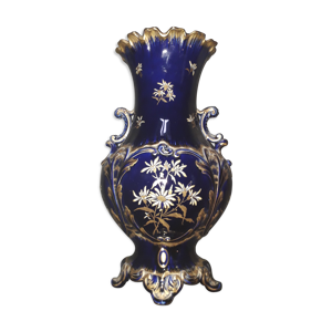 Vase en céramique bleu