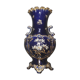 Midnight blue ceramic vase Sarreguemines