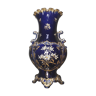 Vase en céramique bleu nuit  Sarreguemines