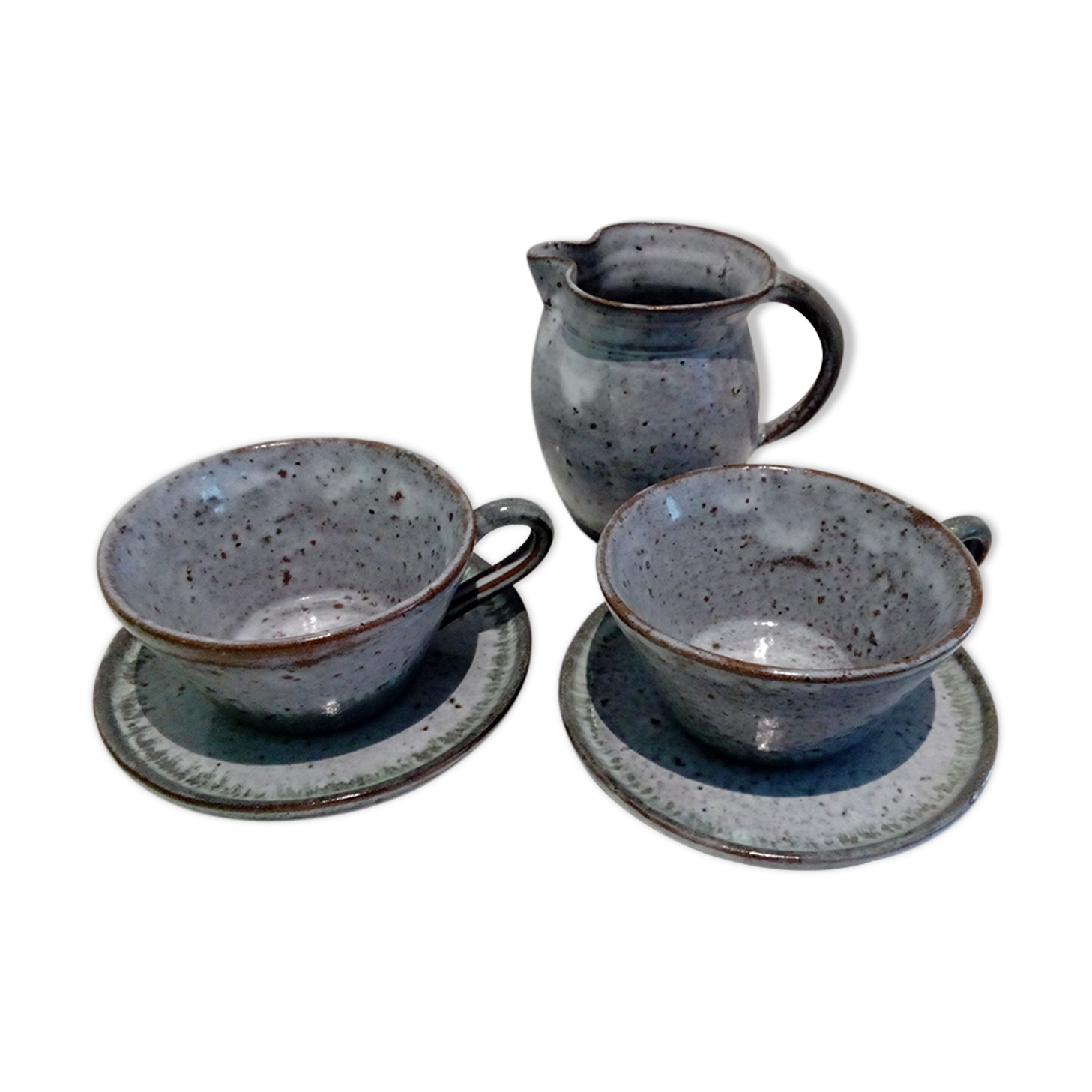 Sandstone cups and milk jar