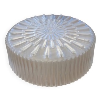 Mid-century pressed glass ceiling light