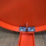 Small vintage orange round table 1970