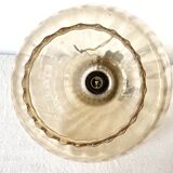 Vintage amber glass pendant light