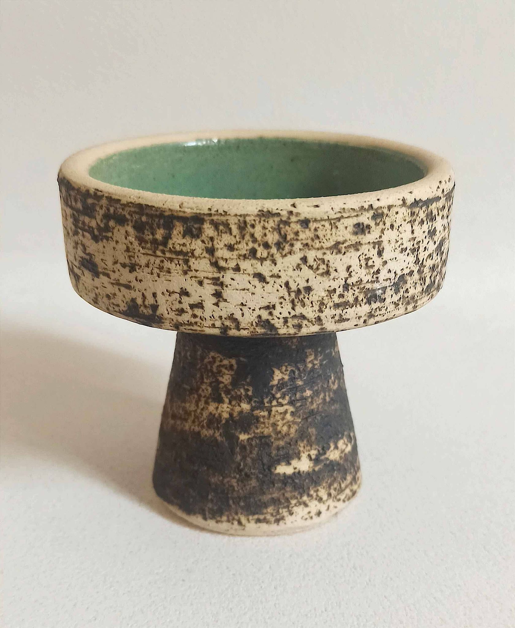 Bougeoir forme coupe de  Pieter Groeneveldt Années 60 Hauteur 9 cm