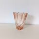 transparent glass vase in art deco style