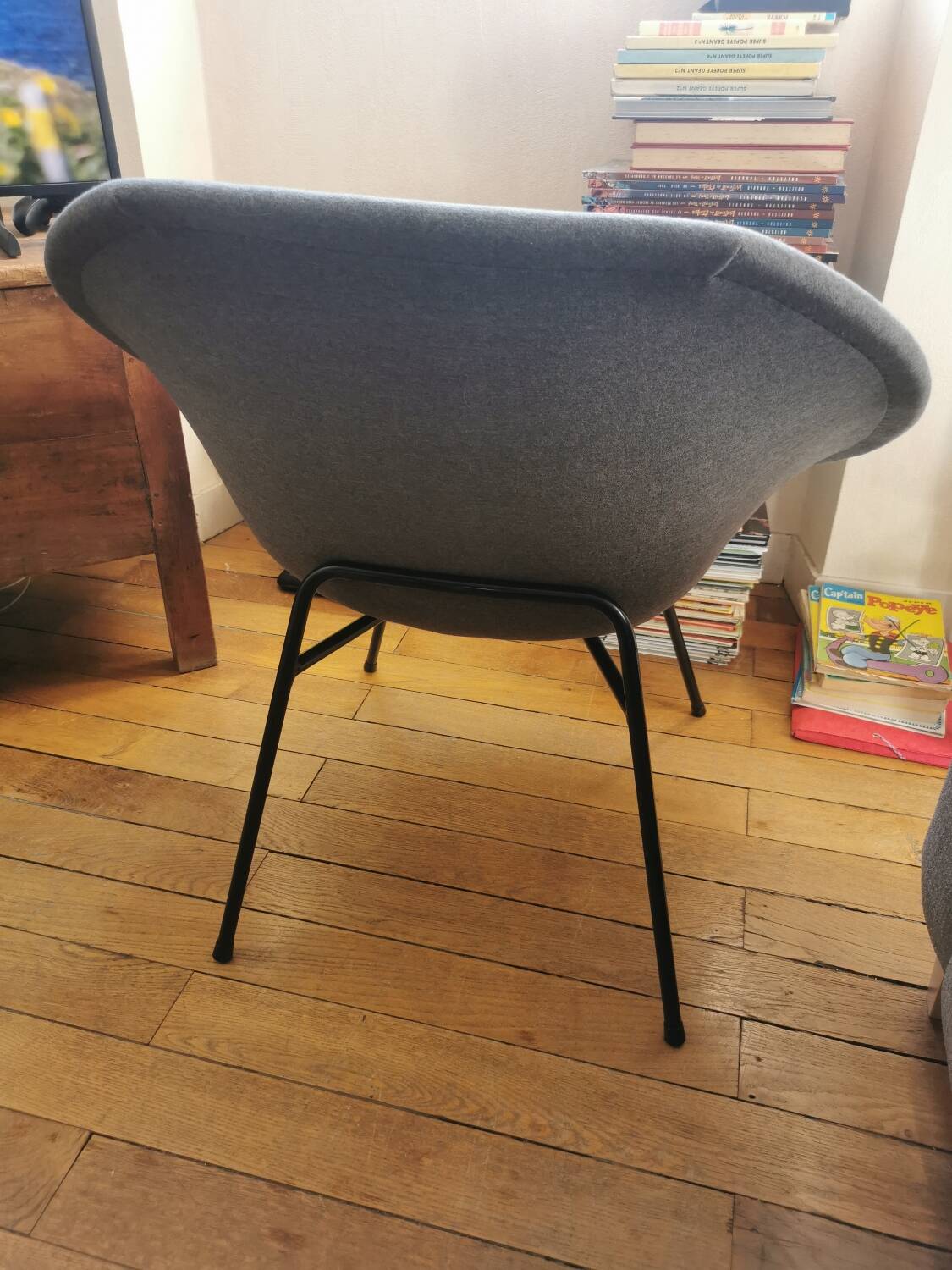 Shell armchair designed by Claude Vassal, 1950