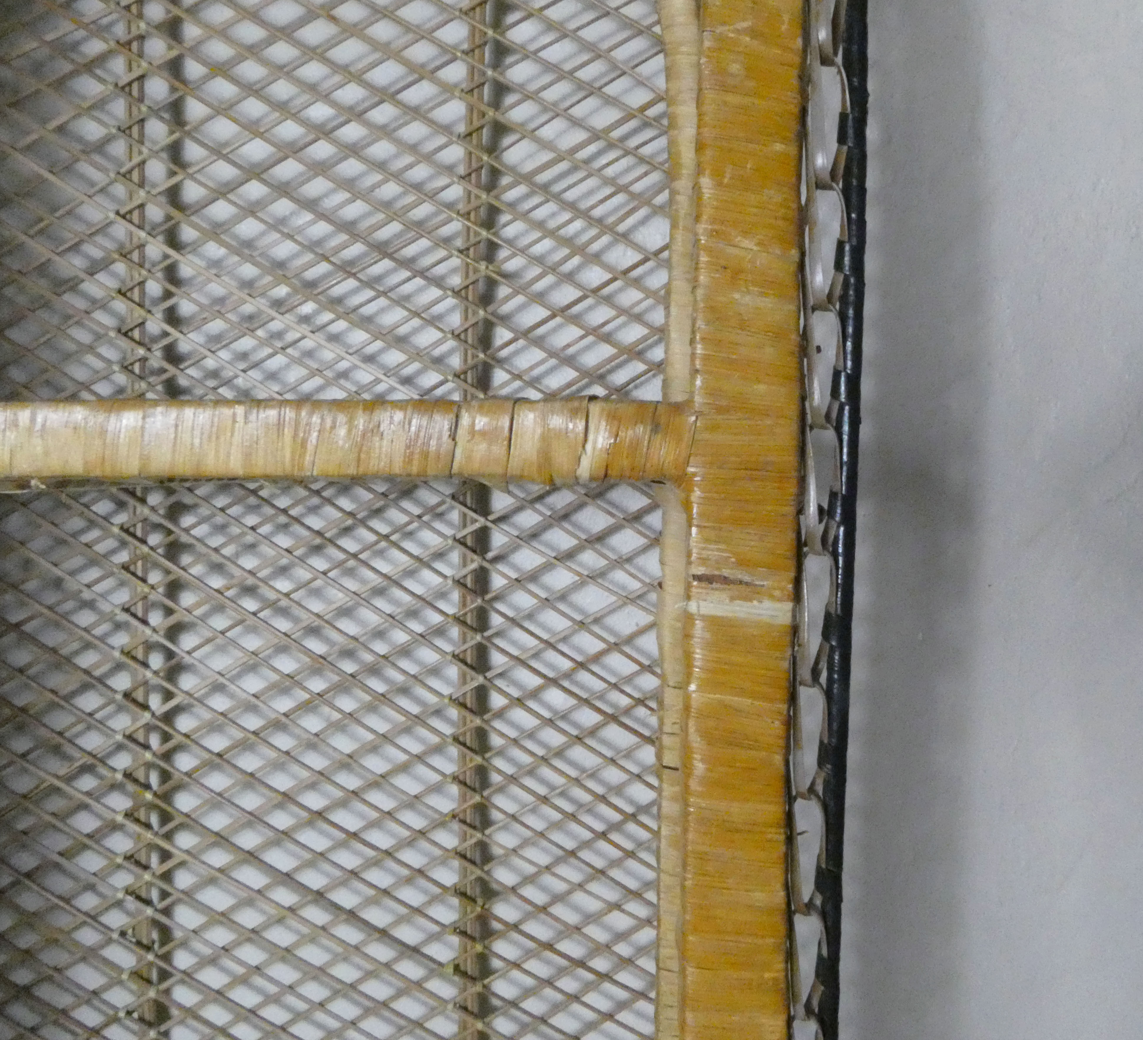 Rattan library shelf