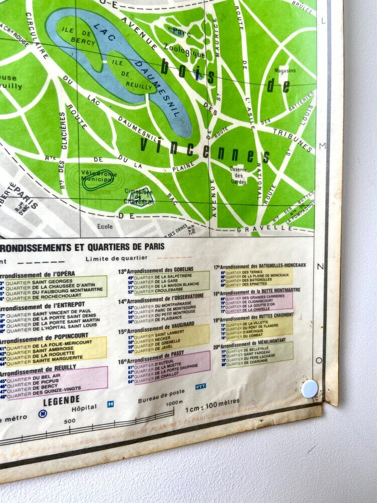 Map poster - Plan de Paris, 1981