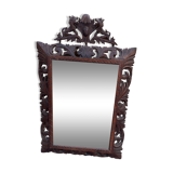 Carved wooden mirror - beveled ice - early twentieth century