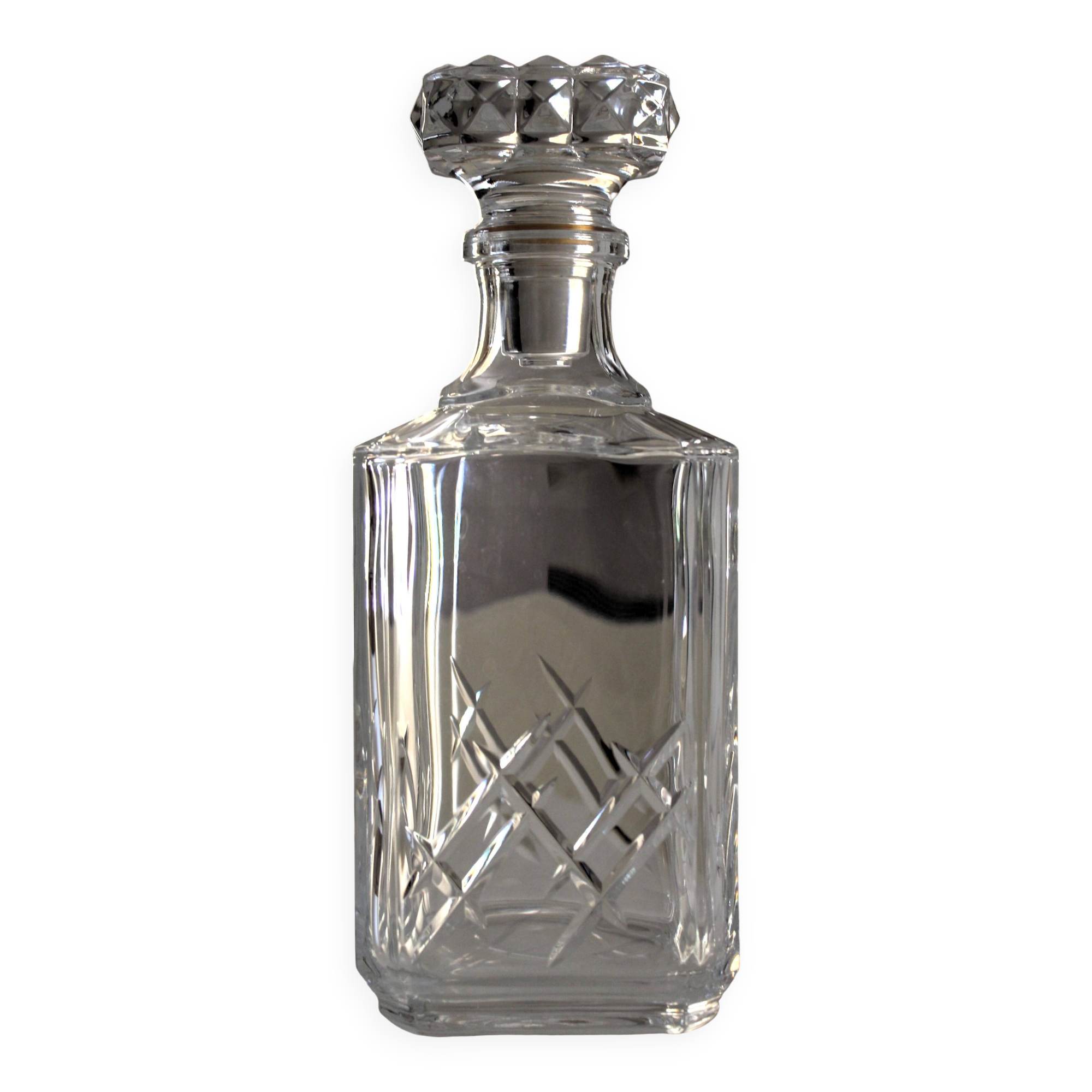 Vintage cut crystal whiskey decanter