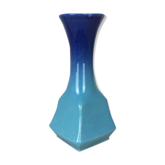 Roberto Rigon vase in blue ceramic