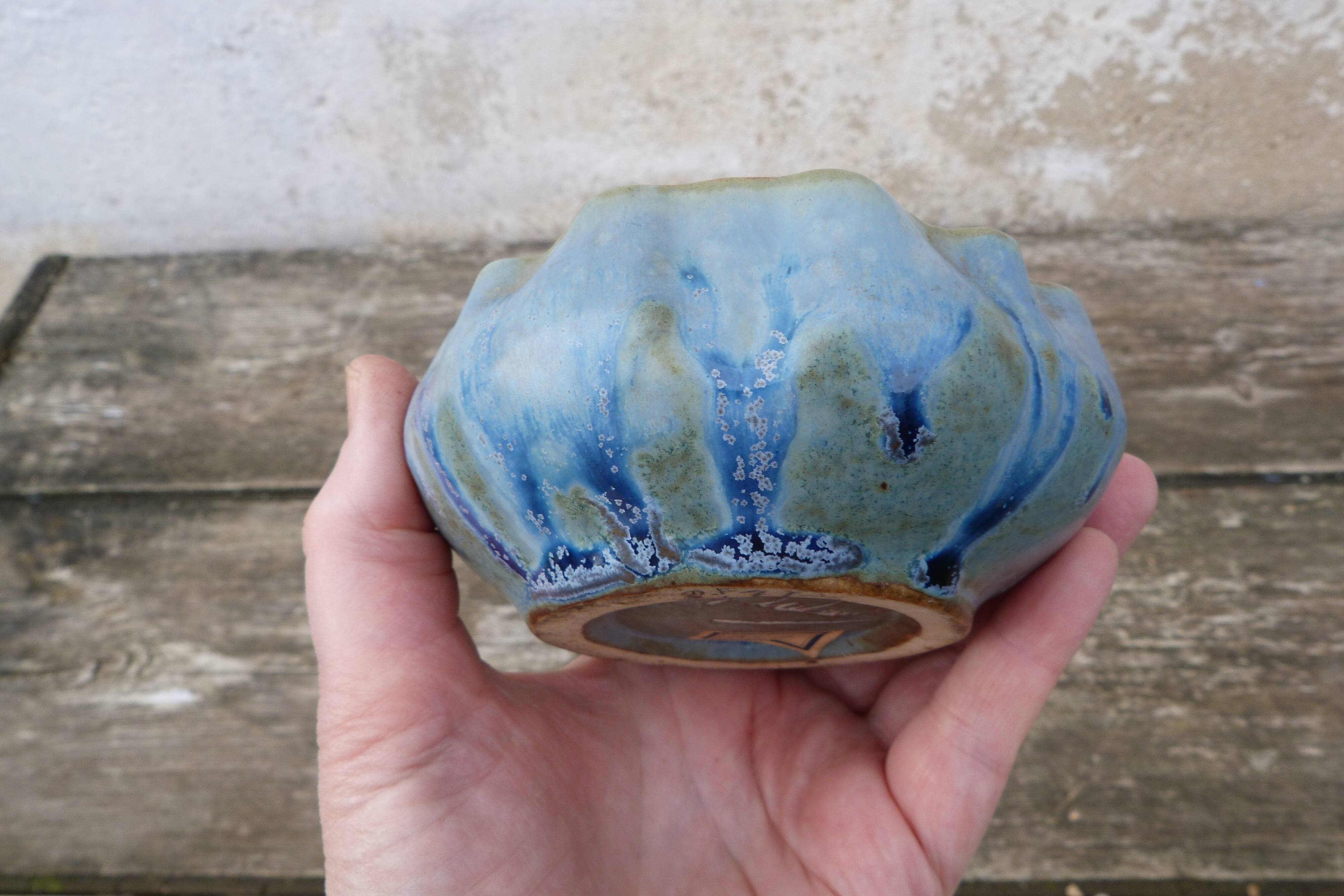 Coupelle flamed Art Deco by Gilbert Méténier Gannat ceramic art