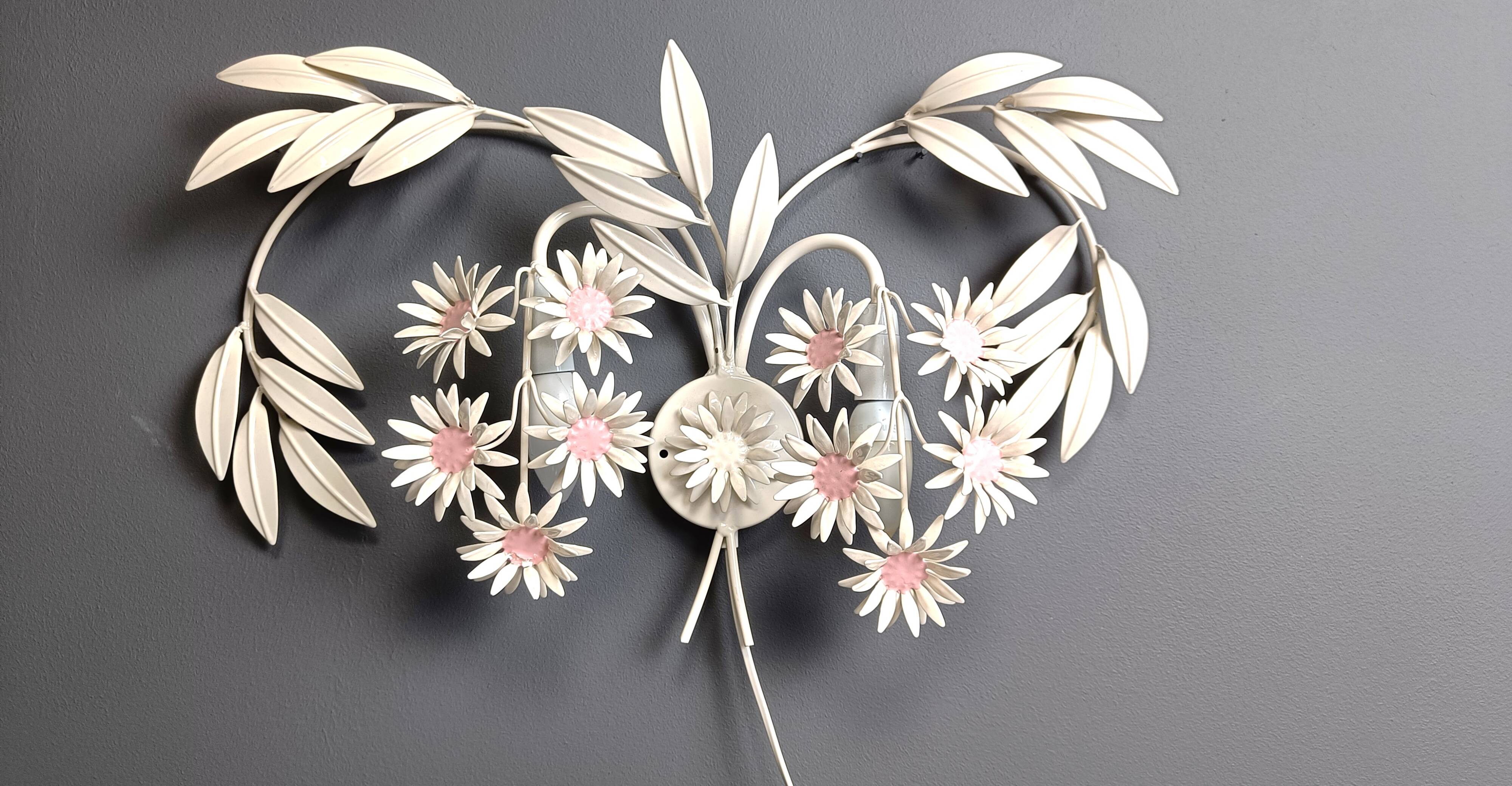 Vintage floral  wall lamp by Hans Kögl , 1970s