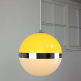Lampe à Suspension Jaune Space Age, Italie, 1970s