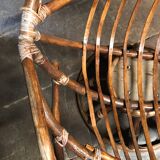 Swivel rattan armchair
