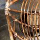 Swivel rattan armchair