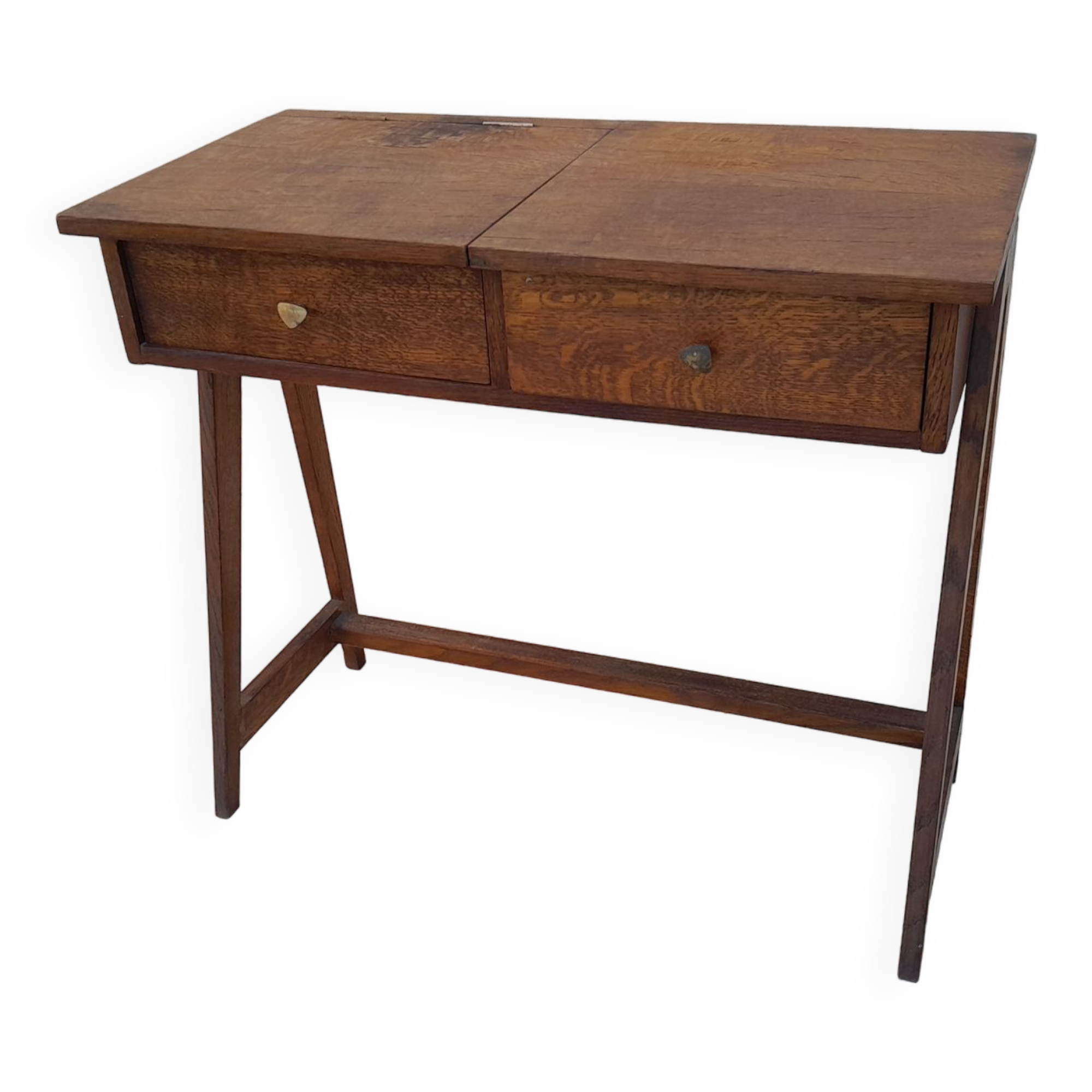 Vintage desk, reconstruction period, 50s oak