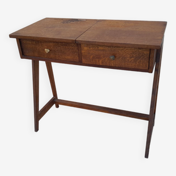 Vintage desk, reconstruction period, 1950s, oak