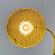 Perforated metal table lamp in Mid-Century Modern style, in the style of Mathieu Matégot, 1960s.