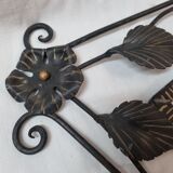 Art Nouveau black iron mirror