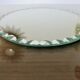 Vintage round mirror, freestanding, Art Deco, bevelled, 1940s 50s