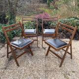 Set of 4 vintage folding chairs
