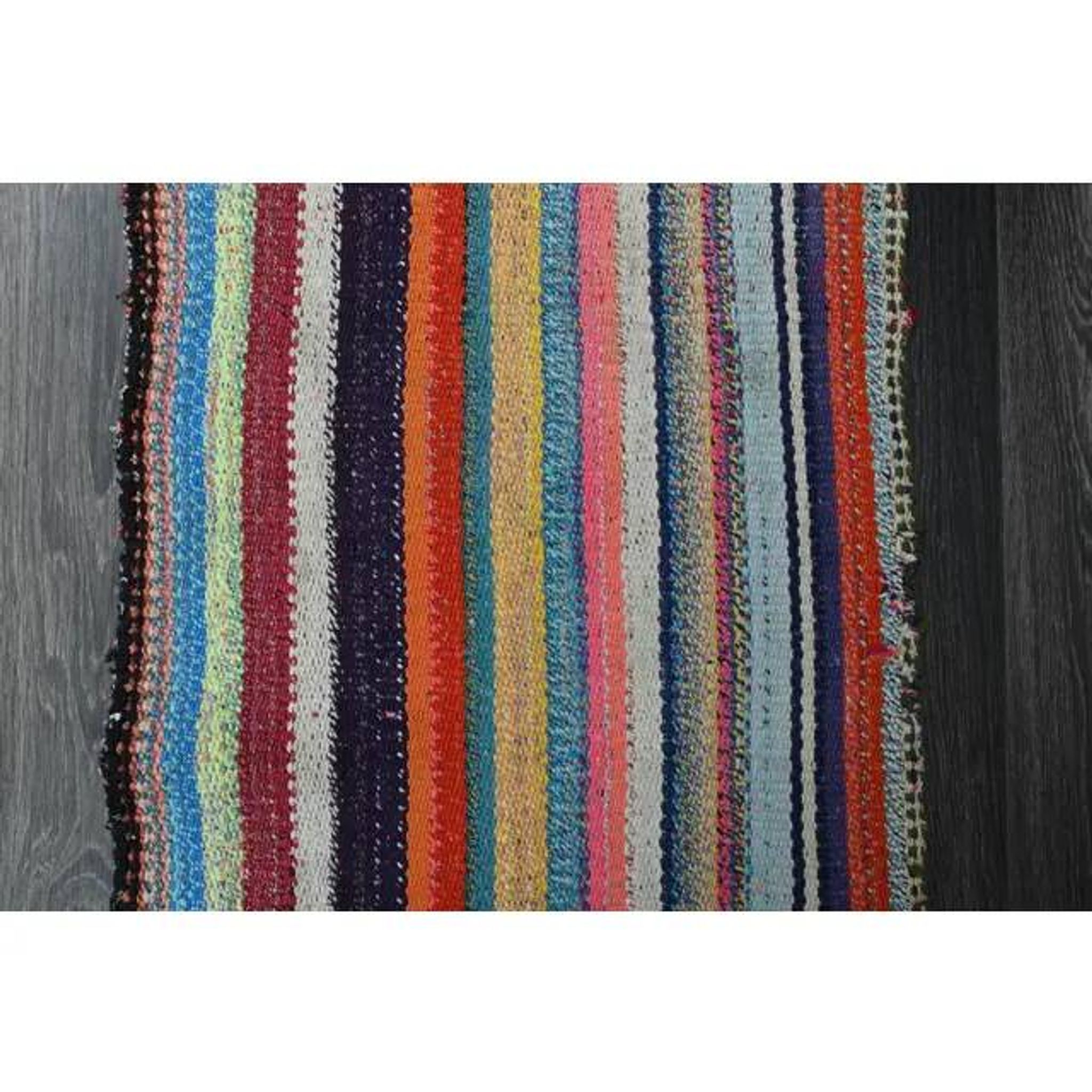 Vintage Turkish Oushak Handmade Wool & Cotton Runner Rug 46x523
