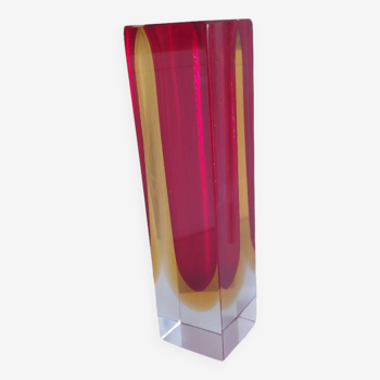 Sommerso vase by Seguso, Italy 70's, Flavien Poli (25.5 cm)