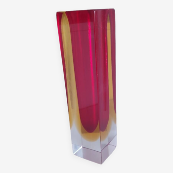 Vase sommerso par Seguso , italy 70's , Flavien Poli (25.5 cm )