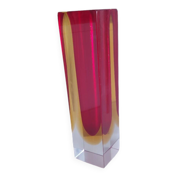 Sommerso vase by Seguso, Italy 70's, Flavien Poli (25.5 cm)