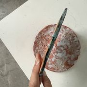Pair of Vallauris ceramic dinner plates
