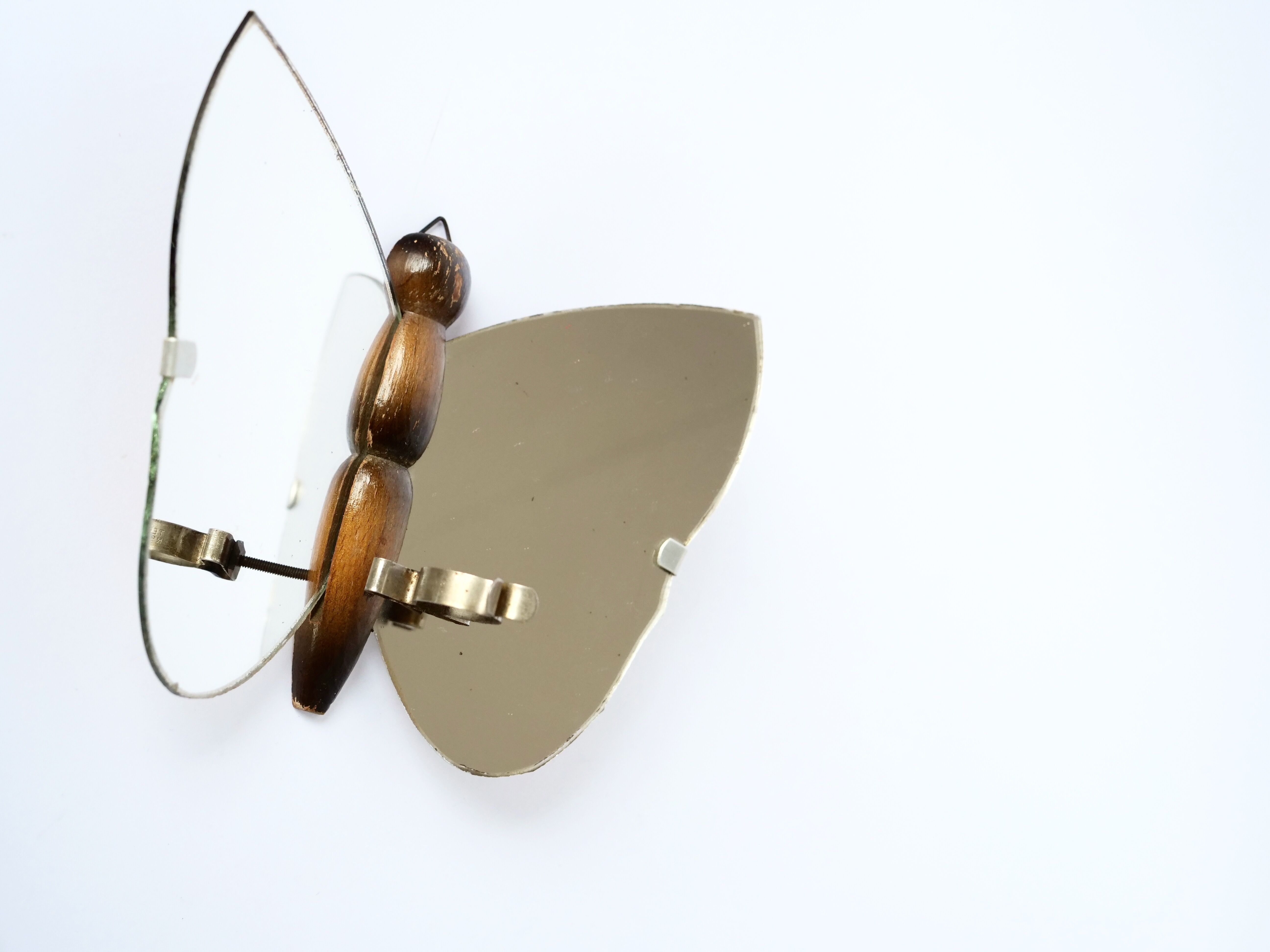 butterfly mirror photophore butterfly wall candlestick 18x15cm