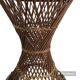 Old Diabolo Stool In Woven Rattan Year 60-70 Vintage Decoration