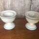Paire ancien coquetier carlton ware 1976 céramique blanc & bleu vintage