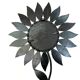 Black metal flower mirror 60s 30x51cm