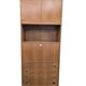 Bibliothèque/vitrine vintage en bois MDK