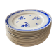 Lot de 12 assiettes à dessert porcelaine opaque Badonviller