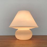 1970s vintage space-style German glass table lamp by Limburg.