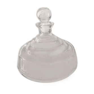 Faceted carafe in white glass