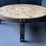 Large Herbier model coffee table in ceramic signed Roger Capron, 1960