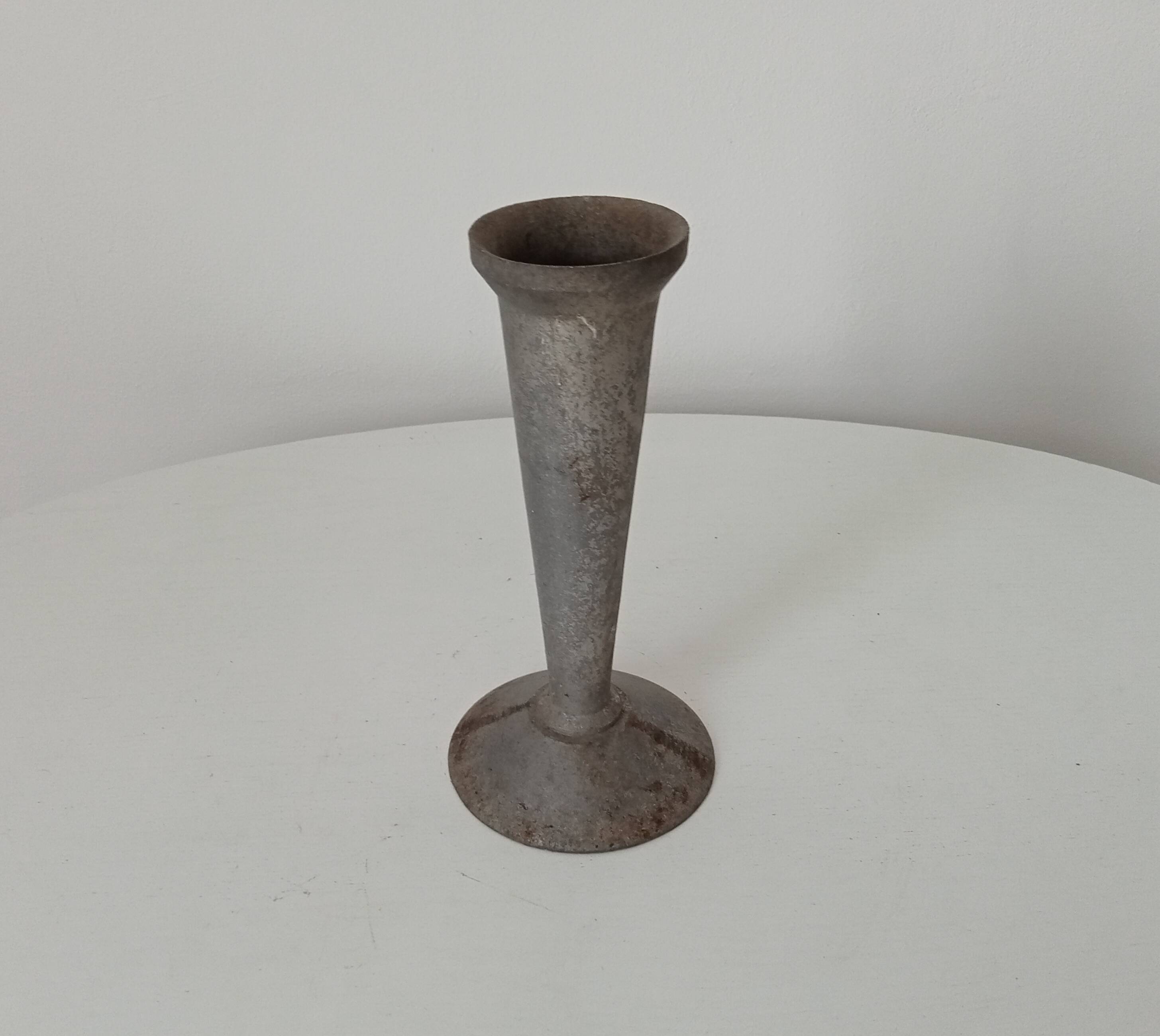 Vintage zinc vase