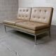 Florence Knoll two-seater in leather mod. 65 for Knoll International