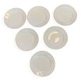6 assiettes XIX La Pâquerette Paris. Liseré Or