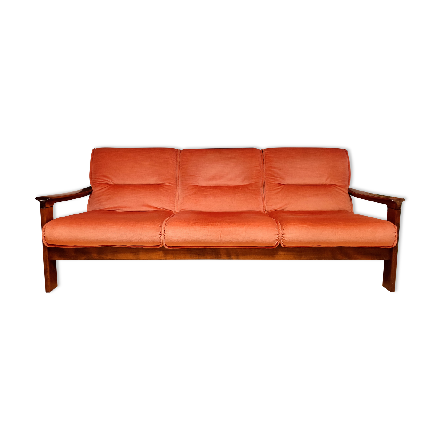 Danish velvet sofa late 1960s