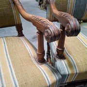 Pair of walnut armchairs – Louis XIII style – Turned and carved wood - X
