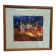 European vintage oil on canvas "Abstract" by unknown artist, glazed and framed 33×30cm